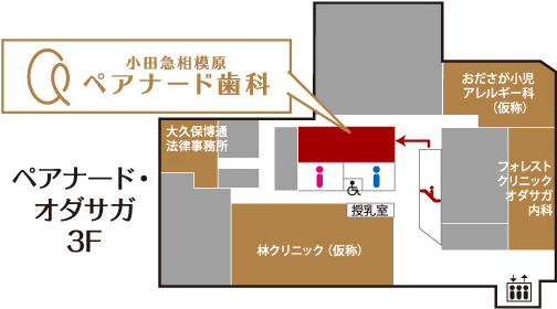 小田急相模原ペアナード歯科 マップ